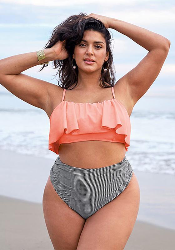 Plus Size Tank High Waist Bikini Set
