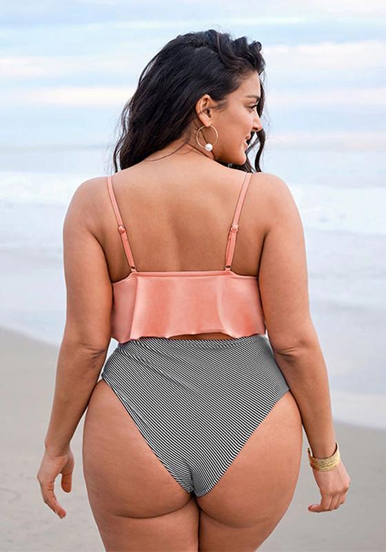 Plus Size Tank High Waist Bikini Set