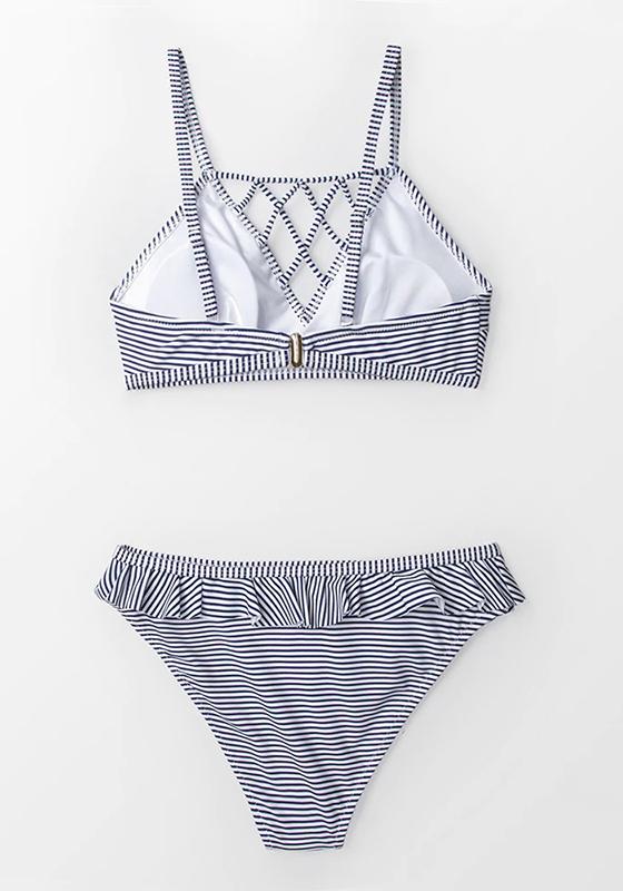 Ruffle High-waist Bikini Set