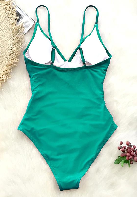 Solid Burgundy Shirring One-piece