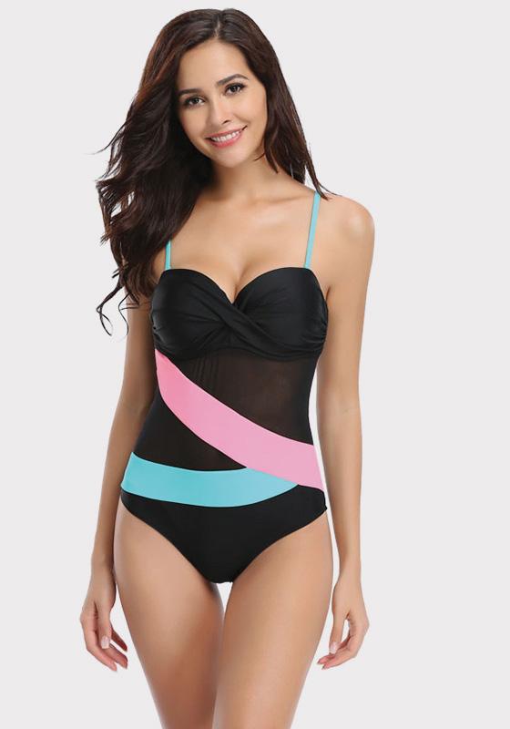 Lenia Mesh Staggered One Piece