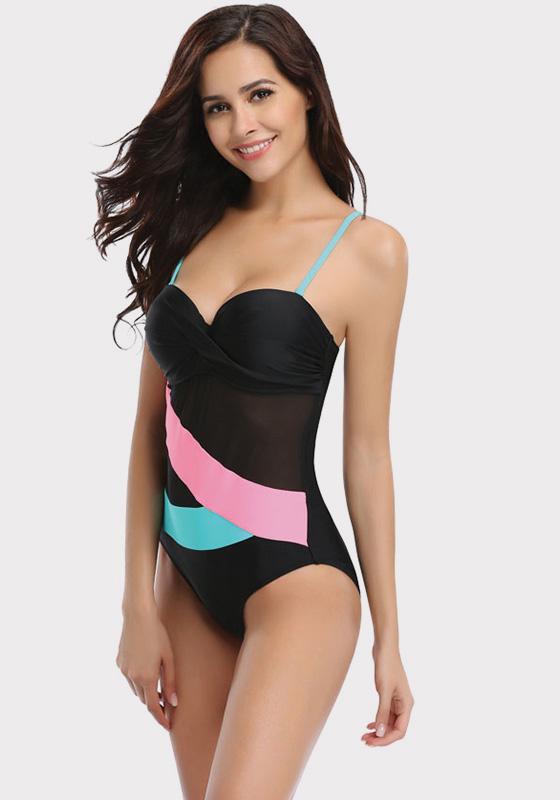 Lenia Mesh Staggered One Piece