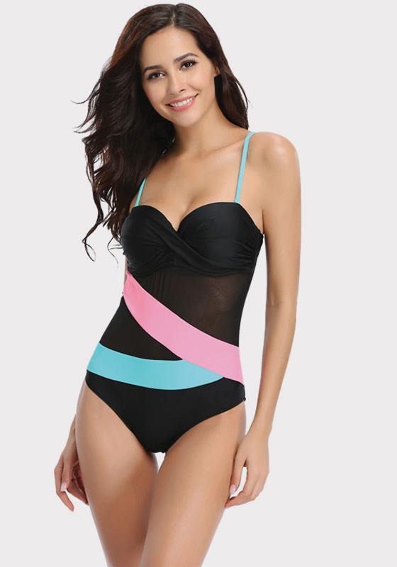 Lenia Mesh Staggered One Piece