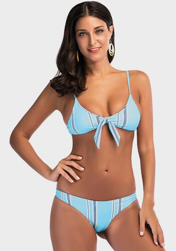Harus Striped Bather knotted Bikini