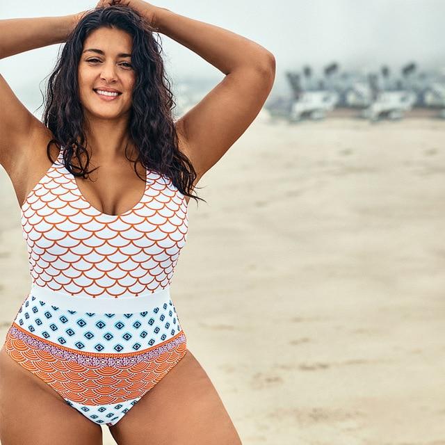 Fish Scales Printed One Piece