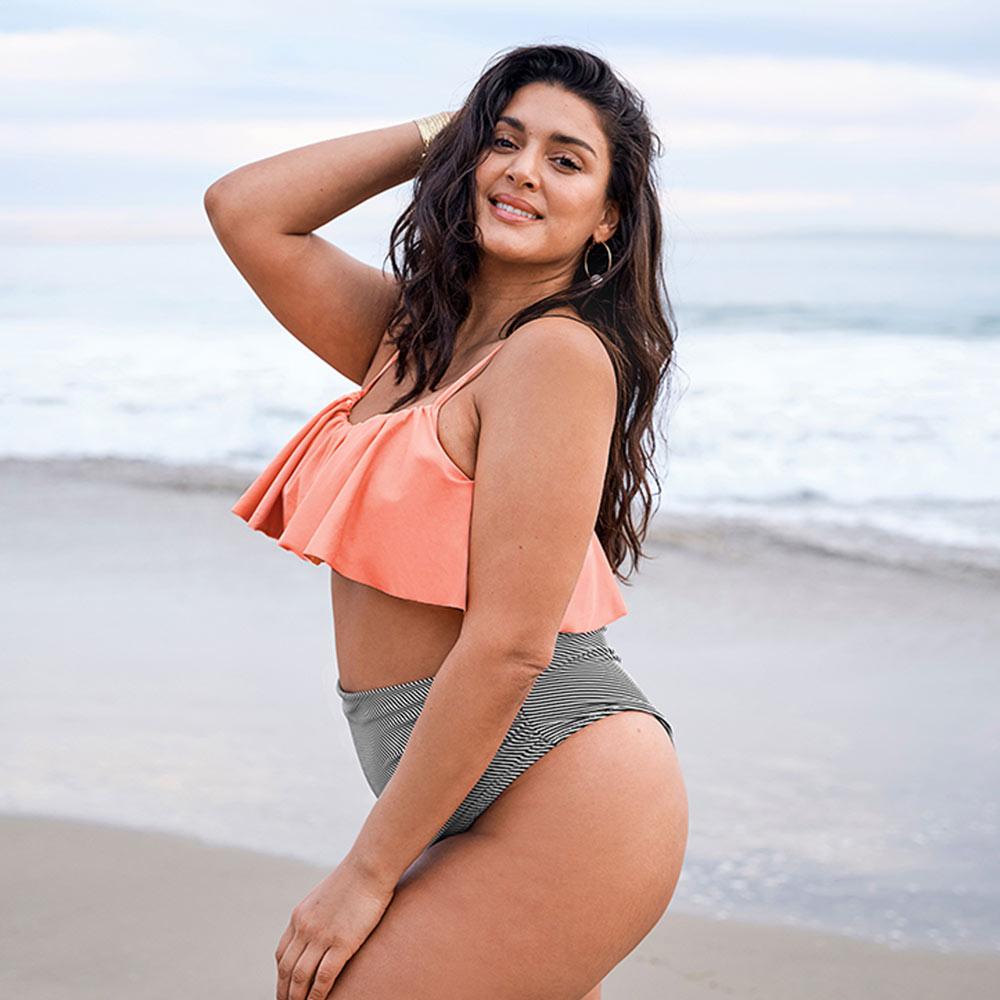 Plus Size Tank High Waist Bikini Set
